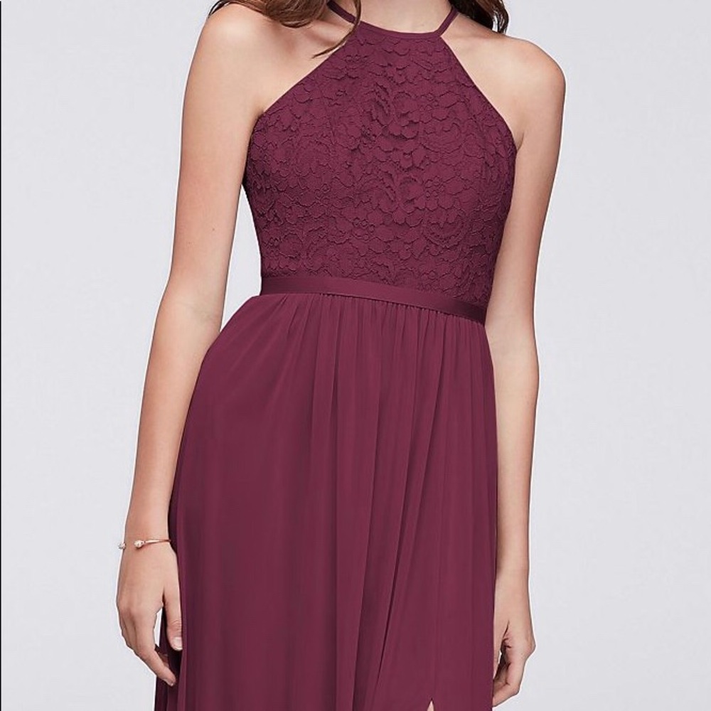 David’s Bridal Wine Dress